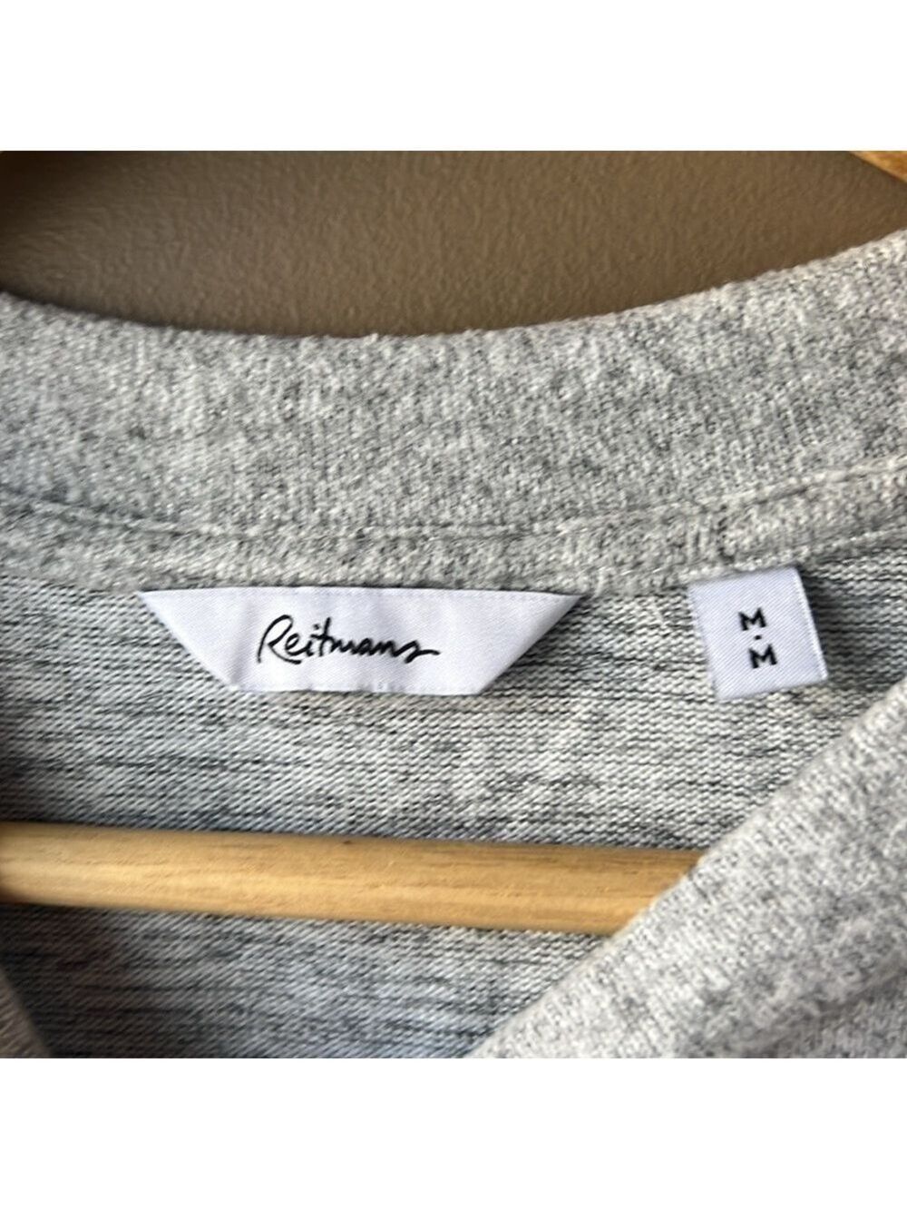 Reitmans Gray Sweater with Rhinestone Buttons Size Medium - Picture 2 of 8